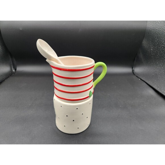 Demdaco Heartful Home Holiday Cream And Sugar Stacker New - Picture 3 of 15